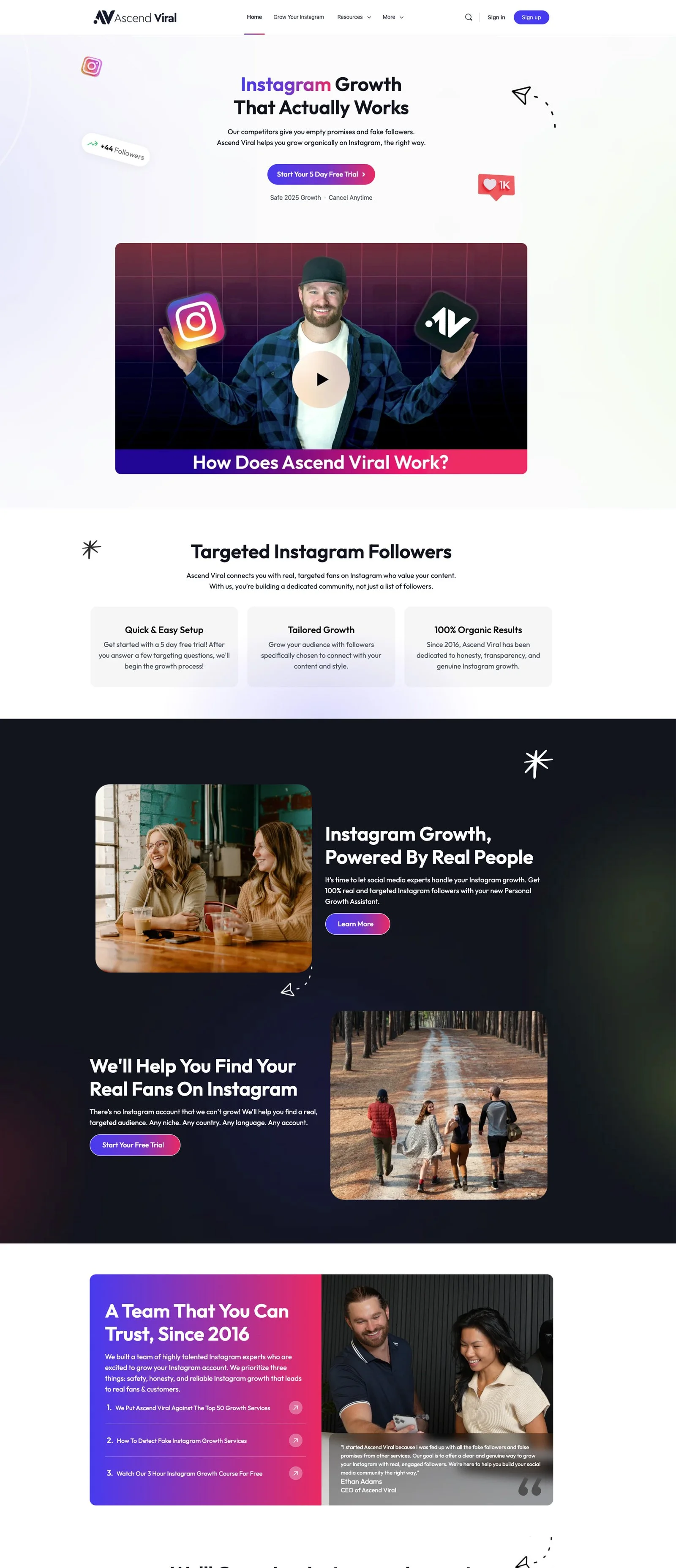 Ascend Viral website