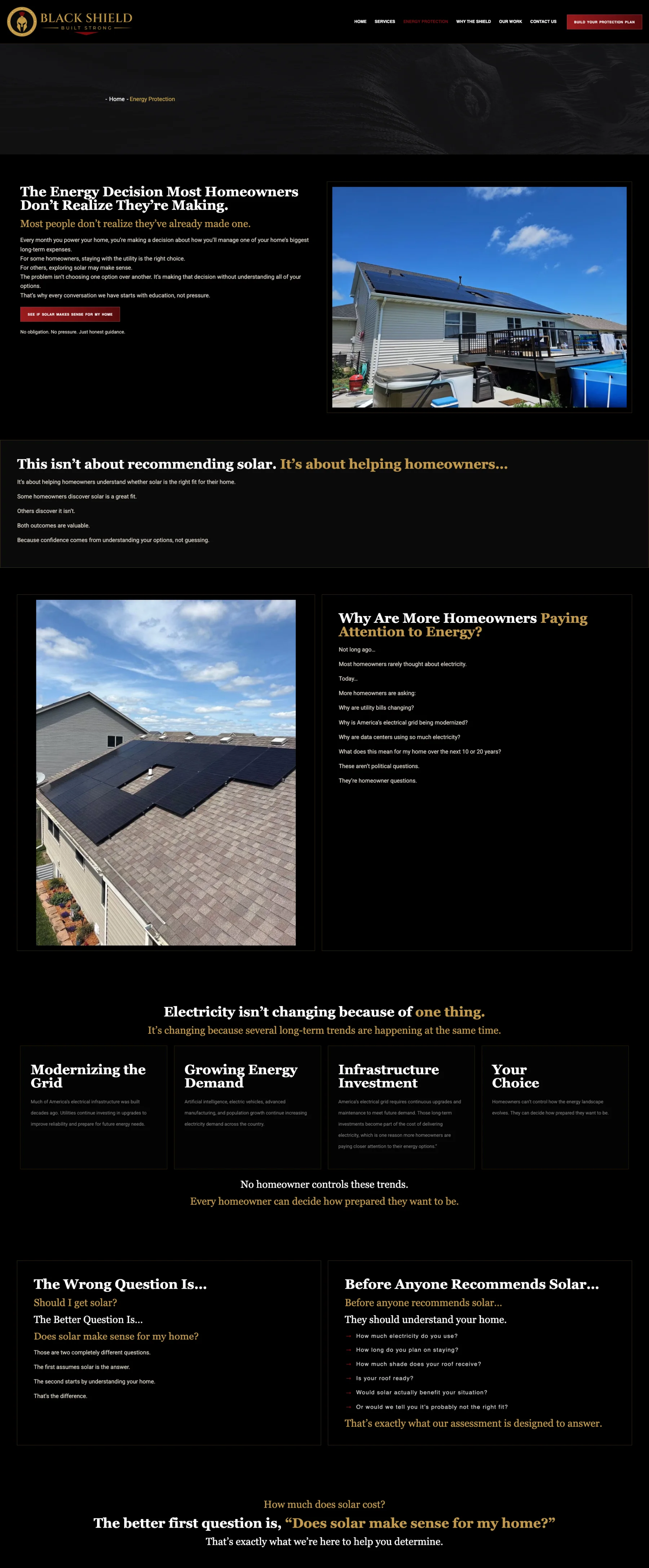 Black Shield Roofing Energy Protection solar education page