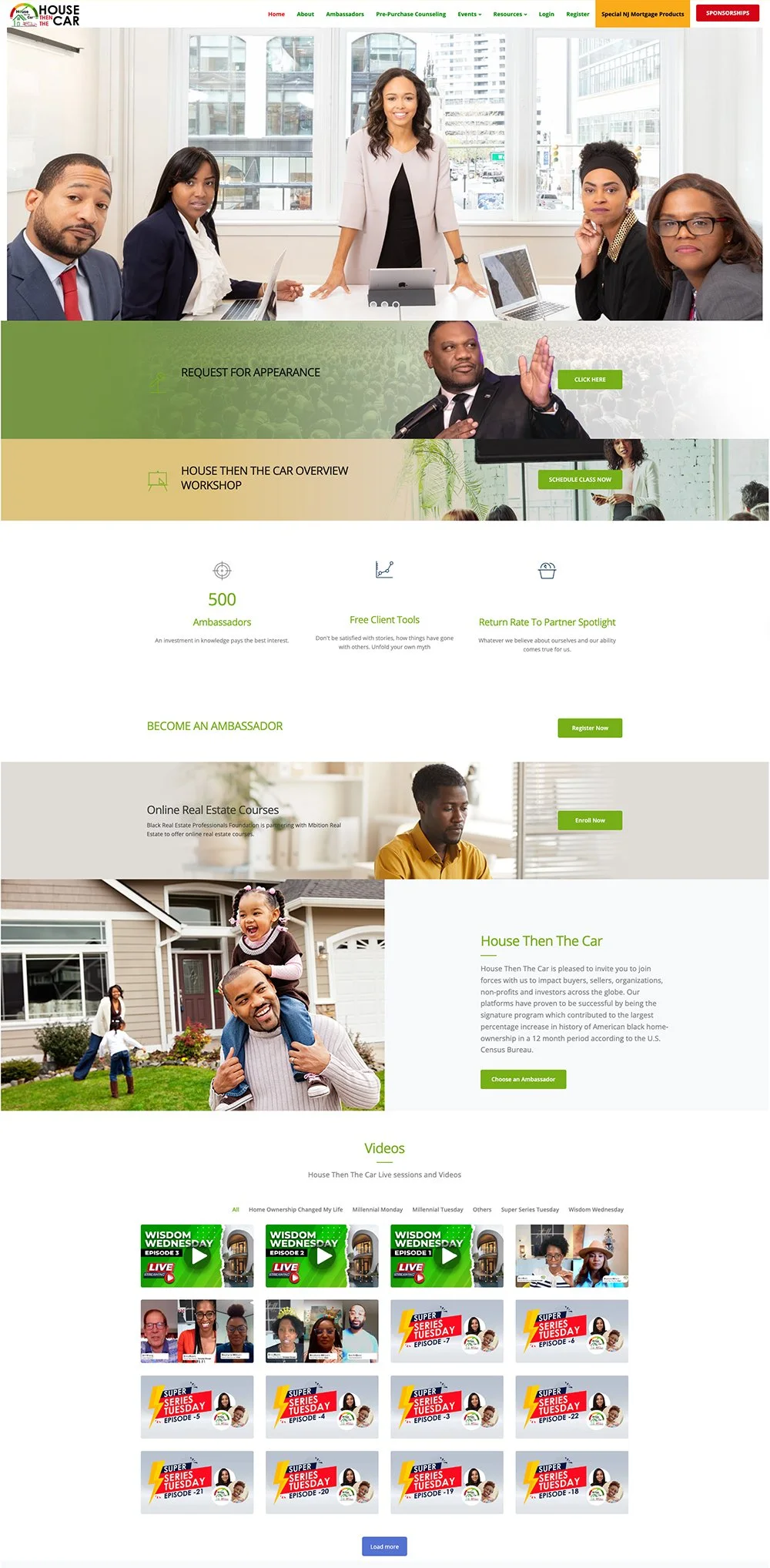 House Then The Car website