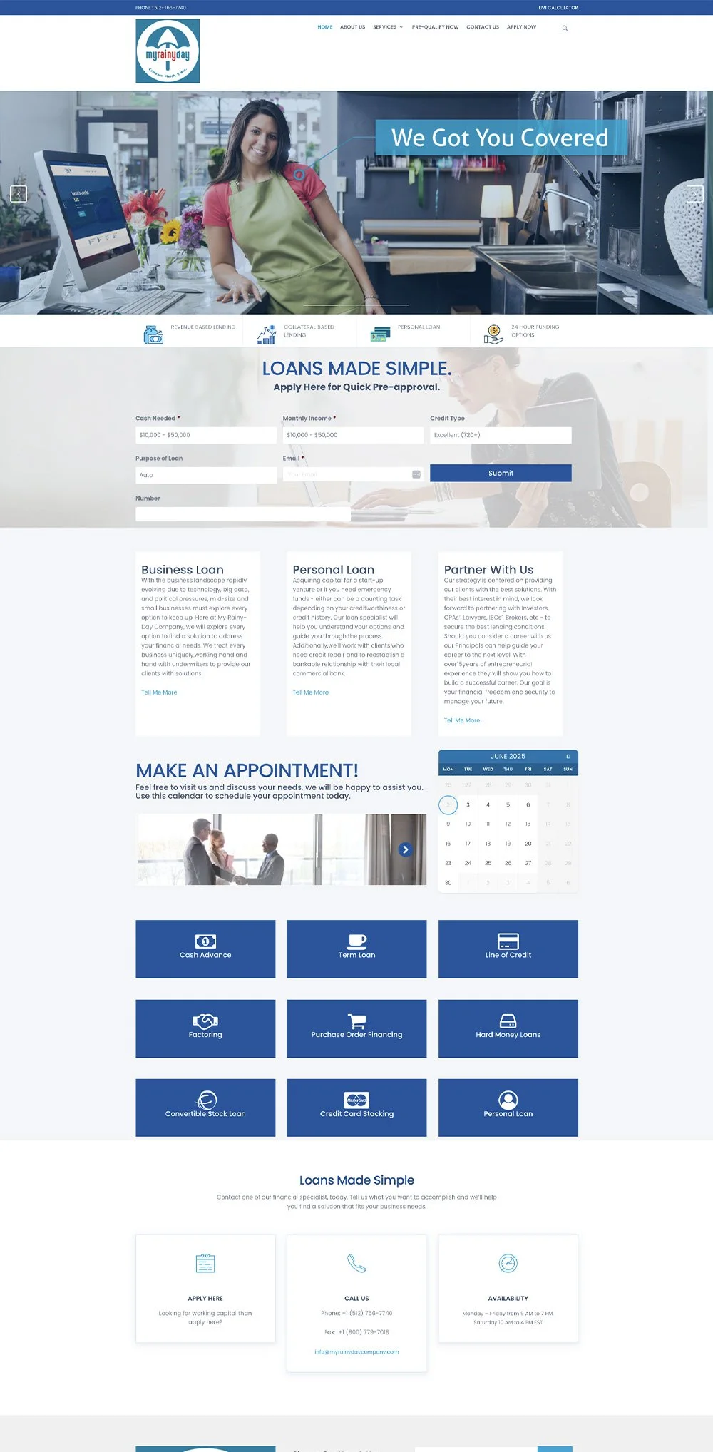 My Rainy Day website