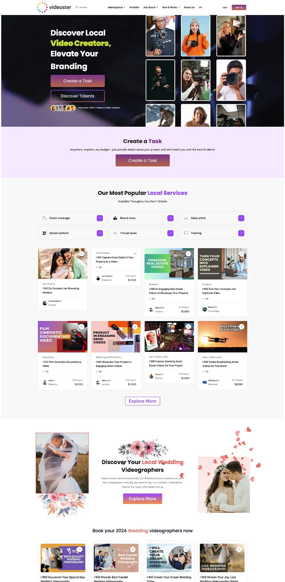 Videoster website